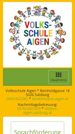 Vorschau der mobilen Webseite vs-aigen.salzburg.at, VS Aigen
