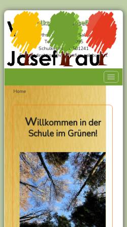 Vorschau der mobilen Webseite www.vs-josefiau.salzburg.at, VS Salzburg Josefiau