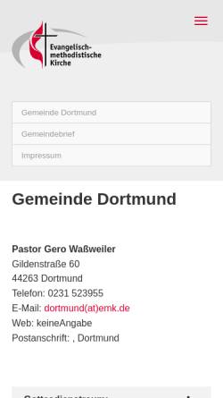 Vorschau der mobilen Webseite www.atlas.emk.de, Evangelisch Methodistische Kirche