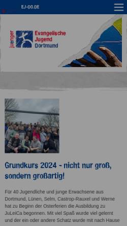 Vorschau der mobilen Webseite www.ej-do.de, Evangelische Jugend Dortmund und Lünen