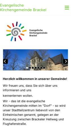 Vorschau der mobilen Webseite www.ev-kirche-brackel.de, Kirchengemeinde Brackel