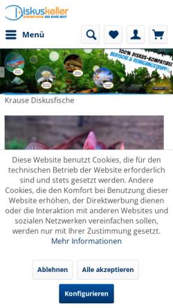 Vorschau der mobilen Webseite www.diskuszucht-krause.de, Diskuszucht Krause