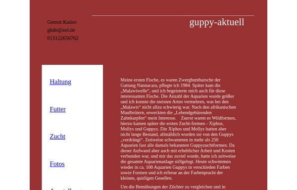 Vorschau von www.guppy-aktuell.com, Guppy aktuell