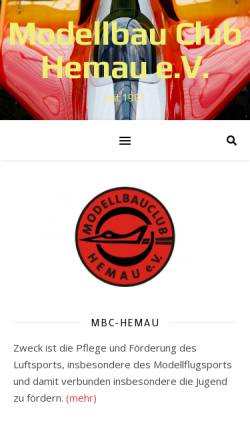 Vorschau der mobilen Webseite www.mbc-hemau.de, Modellbauclub Hemau