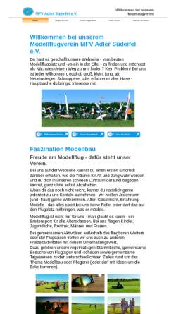 Vorschau der mobilen Webseite www.modellflugverein-adler-suedeifel.de, Modellflugverein-Adler-Südeifel e.V.