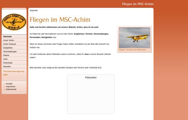 Vorschau von www.msc-achim.consulting-nord.de, Modellsportclub Achim e.V