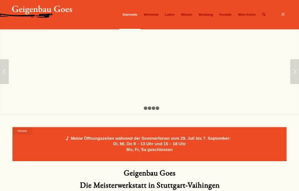 Vorschau von www.geigenbau-goes.de, Geigenbau Goes