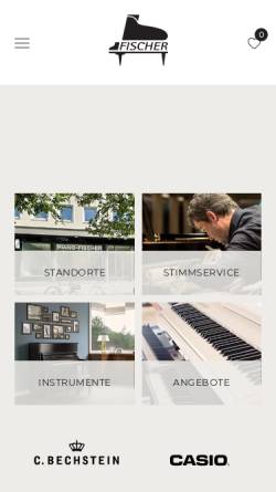 Vorschau der mobilen Webseite www.piano-fischer.de, Piano-Fischer Musikhaus GmbH & KG