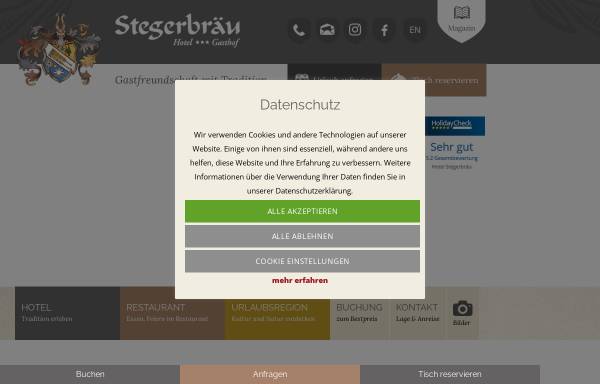 Vorschau von www.stegerbraeu.at, Gasthof Stegerbräu