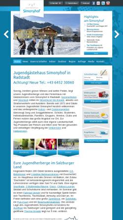 Vorschau der mobilen Webseite www.simonyhof.at, Jugendhotel Simonyhof