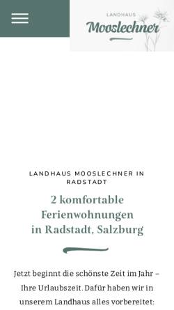 Vorschau der mobilen Webseite www.ferienwohnung-salzburg.co.at, Landhaus Mooslechner