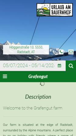 Vorschau der mobilen Webseite www.grafengut.at, Pension Grafengut