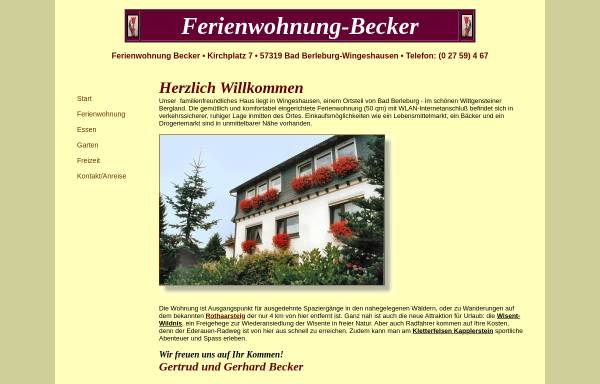 Vorschau von www.ferien-wohnung-becker.de, Ferienwohnung Becker