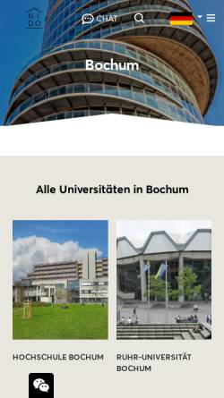 Vorschau der mobilen Webseite www.nidostudent.de, Nido Student – River Studios – Studentenwohnheim Bochum