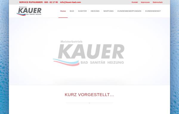 Vorschau von www.kauer-bad.com, Meisterbetrieb Kauer