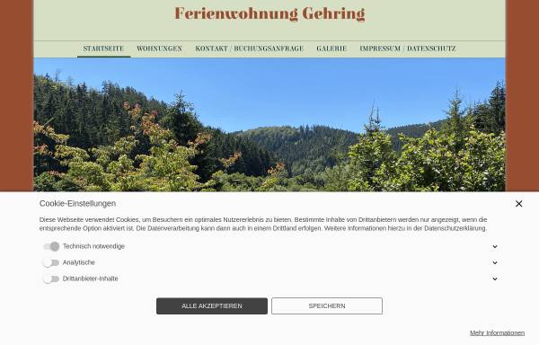 Vorschau von www.gehring-willingen.de, Ferienhäuser Gehring