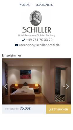 Vorschau der mobilen Webseite schiller-hotel.de, Hotel-Restaurant Schiller