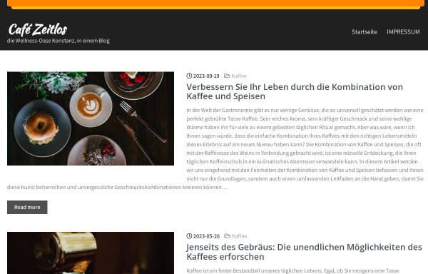 Vorschau von www.cafe-zeitlos.net, Café Zeitlos - Bistro und Kleinkunst