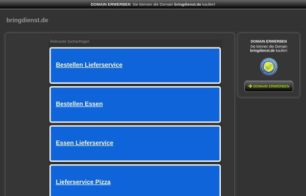 Vorschau von www.bringdienst.de, Joeys Pizza Service