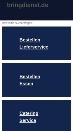 Vorschau der mobilen Webseite www.bringdienst.de, Joeys Pizza Service