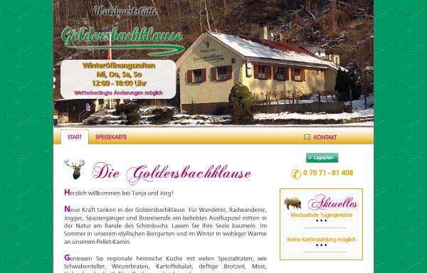 Vorschau von www.goldersbachklause.de, Goldersbachklause