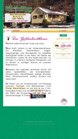 Vorschau der mobilen Webseite www.goldersbachklause.de, Goldersbachklause