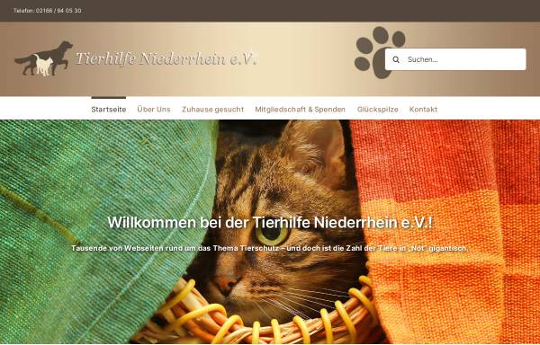 Vorschau von www.tierhilfe-niederrhein.de, Tierhilfe Niederrhein e.V.