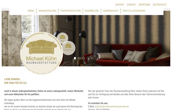 Vorschau von www.raumausstattung-kuehn.de, Michael Kühn - Raumausstattermeister