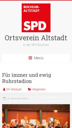 Vorschau der mobilen Webseite www.spd-bochum-altstadt.de, Ortverein Altstadt