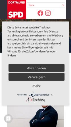 Vorschau der mobilen Webseite www.spd-dortmund.de, SPD Dortmund