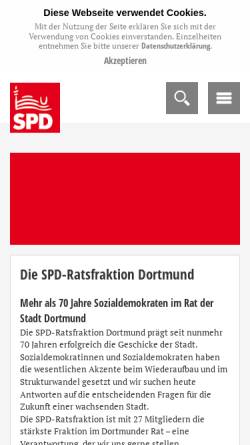 Vorschau der mobilen Webseite www.spd-fraktion-dortmund.de, SPD-Ratsfraktion Dortmund