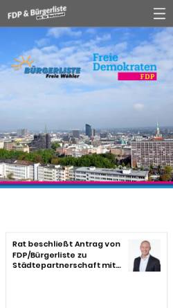 Vorschau der mobilen Webseite fdp-bl.de, Fraktion FDP/Bürgerliste Dortmund