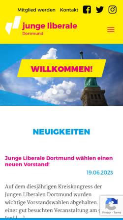 Vorschau der mobilen Webseite dortmund.julis.de, JuLis - Junge Liberale Dortmund