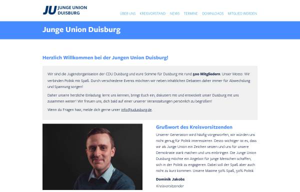 Vorschau von www.ju-duisburg.de, Junge Union Duisburg