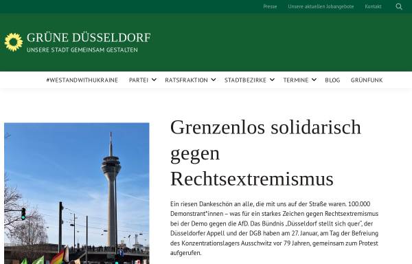 Vorschau von www.gruene-duesseldorf.de, Bündnis 90/Die Grünen Düsseldorf