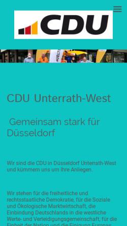 Vorschau der mobilen Webseite www.unterrath-west.de, CDU Unterrath-West