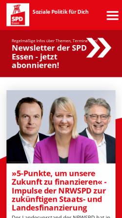 Vorschau der mobilen Webseite www.spd-fraktion-essen.de, SPD Fraktion