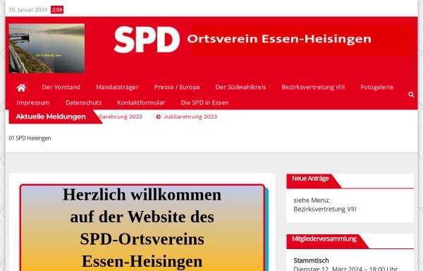 Vorschau von spd-heisingen.de, SPD Ortsverein Essen-Heisingen