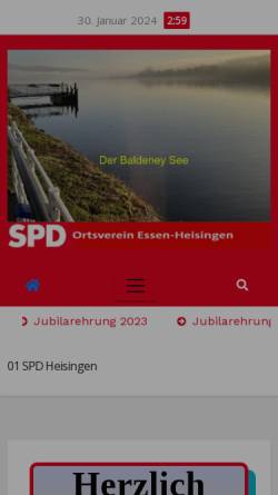 Vorschau der mobilen Webseite spd-heisingen.de, SPD Ortsverein Essen-Heisingen