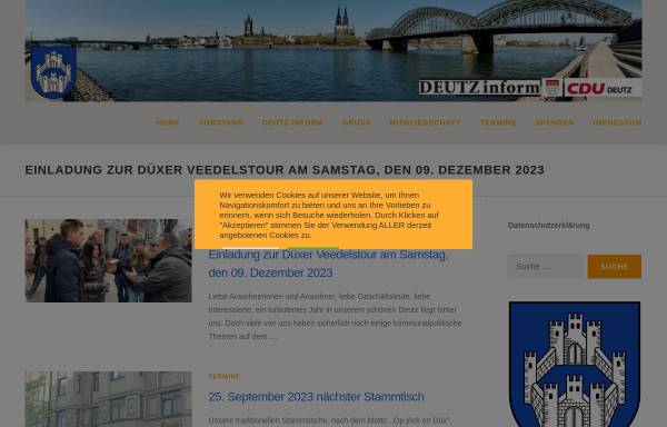 Vorschau von www.deutz-cdu.de, CDU Ortsverband Deutz