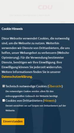 Vorschau der mobilen Webseite www.cdu-wahn.de, CDU Ortsverband Wahn/Wahnheide/Lind/Libur