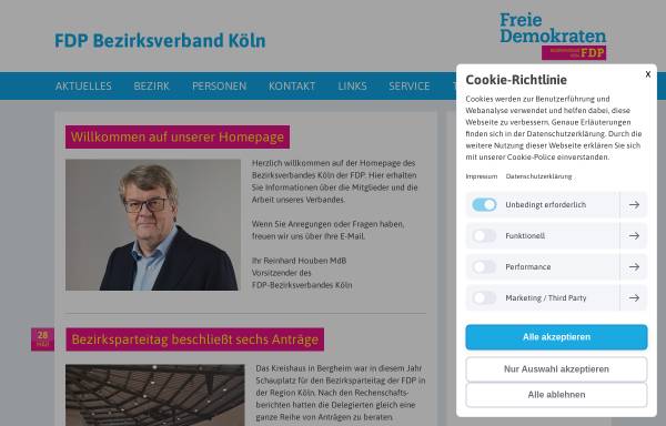 Vorschau von www.fdp-bezirksverband-koeln.de, FDP Köln