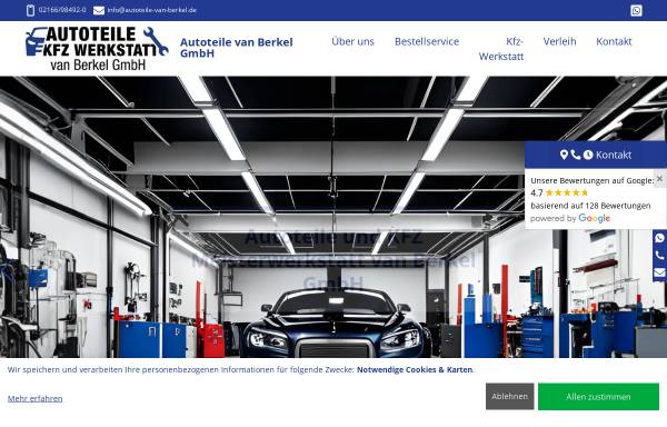 Vorschau von www.autoteile-van-berkel.de, Autoteile van Berkel GmbH