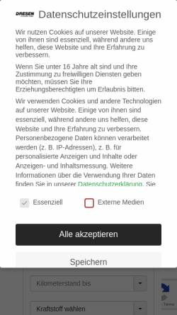 Vorschau der mobilen Webseite dresen.de, Autohaus Dresen GmbH