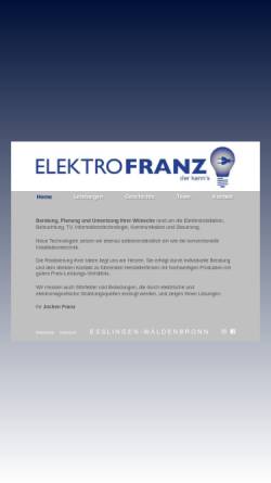 Vorschau der mobilen Webseite franz-elektro.de, Franz, Jochen - Elektromeister