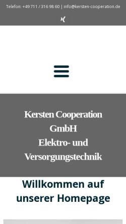 Vorschau der mobilen Webseite kersten-cooperation.de, Kersten Cooperation GmbH