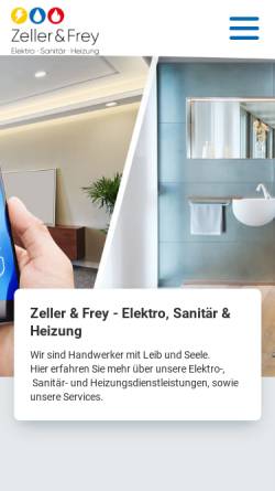 Vorschau der mobilen Webseite www.zeller-elektrotechnik.de, Zeller Elektrotechnik