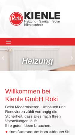 Vorschau der mobilen Webseite www.kienle-roki.de, Kienle GmbH Roki