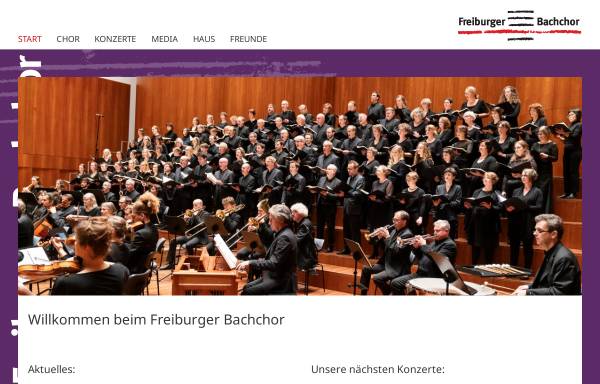 Vorschau von www.freiburger-bachchor.de, Freiburger Bachchor