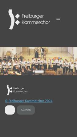 Vorschau der mobilen Webseite www.freiburgerkammerchor.de, Freiburger Kammerchor